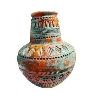 Aldo Londi Italian MCM Art Pottery Vase Rosenthal Bitossi Design SUNSET